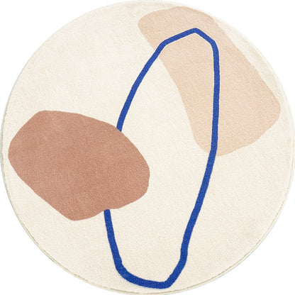 Tapis Rond Minimaliste Nordique │ Élégance et Modernité pour Votre Espace
