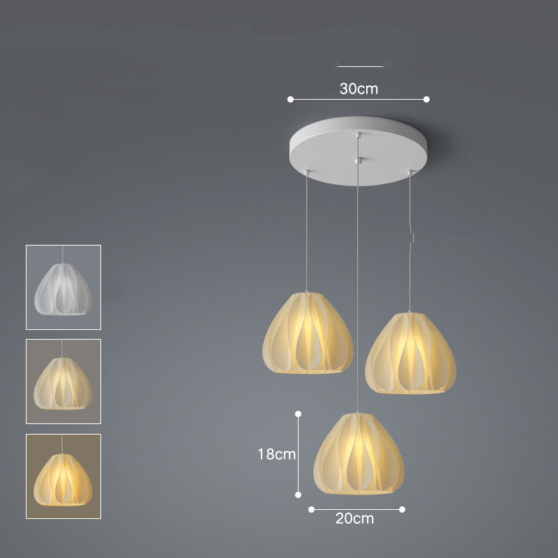 Lustre Nordique en Fer │ Éclairage Élégant avec Lumière LED Tricolore