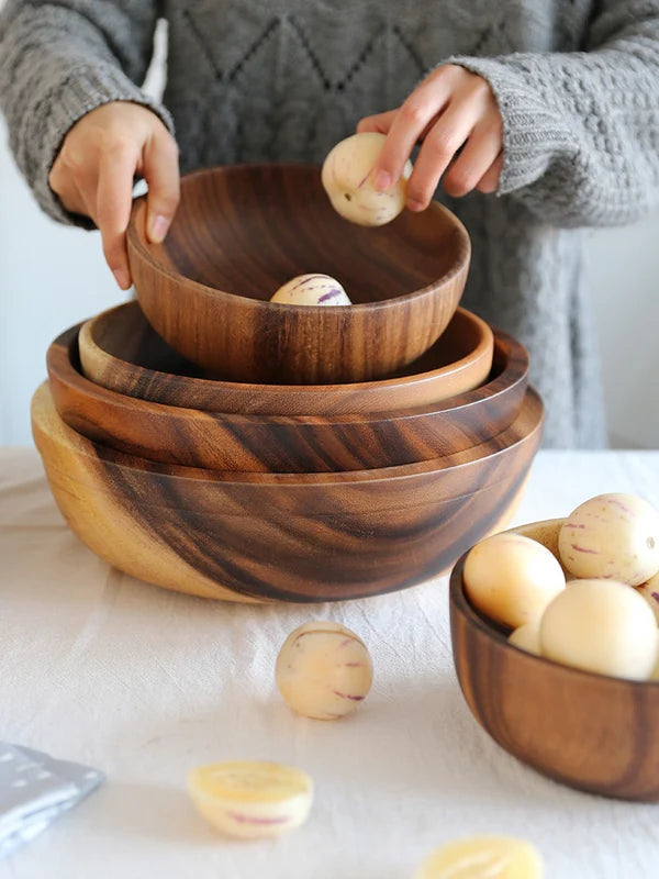 Bol en Bois d'Acacia │ Pour une Table Élégante