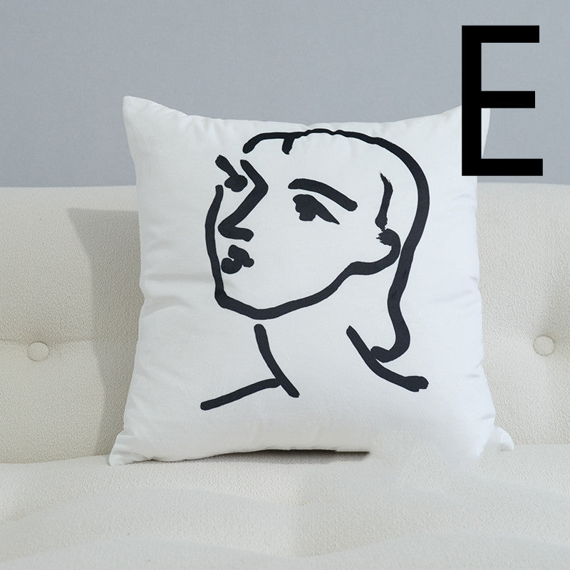 Coussin Oreiller Velours Moderne Minimaliste De Chevet | Confort et Élégance