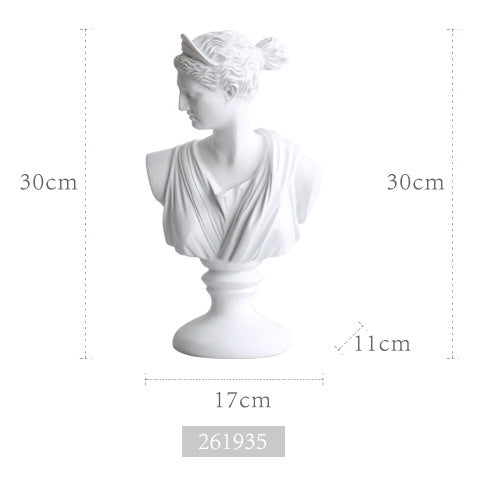 Statue de David Venus │ Ornement de Tête de Style Européen │ Décoration en Résine