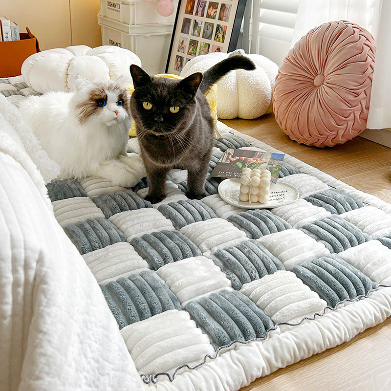 Tapis de Chevet en Peluche Couleur Crème │ Confort et Douceur pour Votre Intérieur