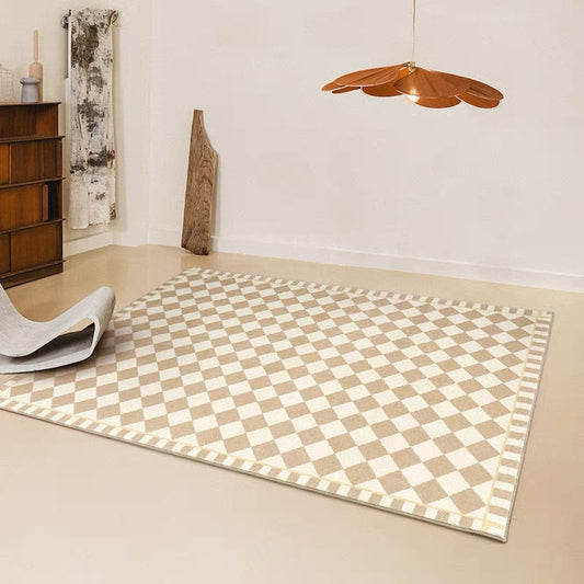 Tapis de Jeu d'Échecs pour Salon Médiéval Français │ Motif Carreaux