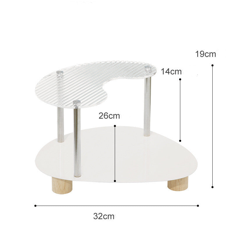 Étagère de Bureau en Acrylique et Fer Forgé │ Organisation Raffinée et Pratique pour Votre Espace de Vie