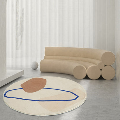 Tapis Rond Minimaliste Nordique │ Élégance et Modernité pour Votre Espace