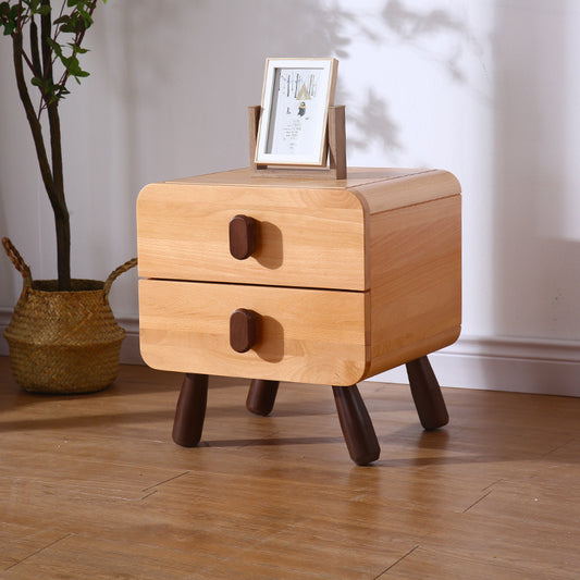 Table de Chevet en Bois Massif │ Minimaliste Moderne │ Chambre et Rangement