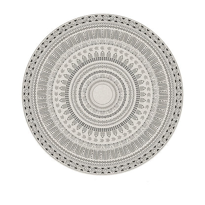Tapis Rond Nordique │ Motif Rayures │ Confort et Élégance pour Votre Intérieur