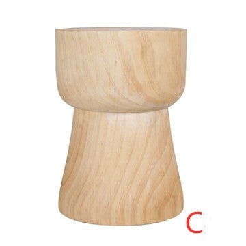 Tabouret Rond en Pin Style Nordique | Naturel et Authentique