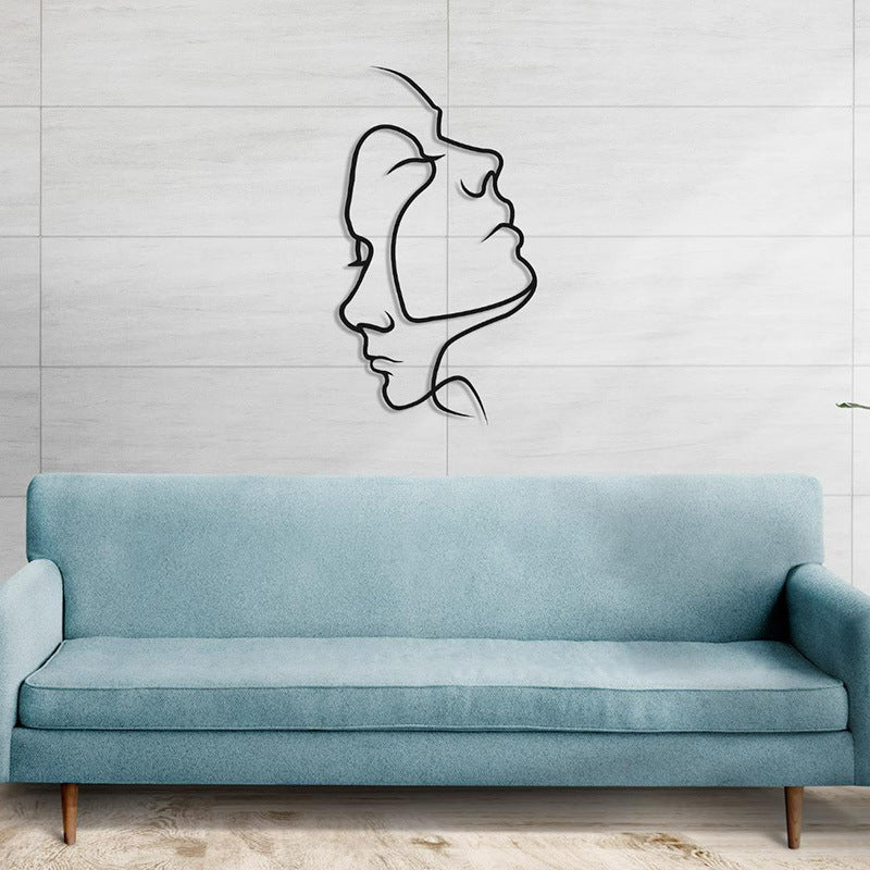 Œuvre d'Art Mural Élégante │ Silhouette Abstraite en Fer pour une Décoration Contemporaine