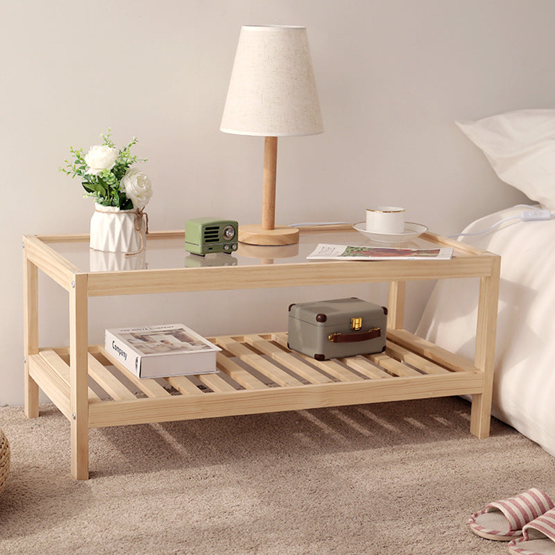 Table Basse Élégante en Bois Massif | Polyvalence et Raffinement pour Salon et Chambre