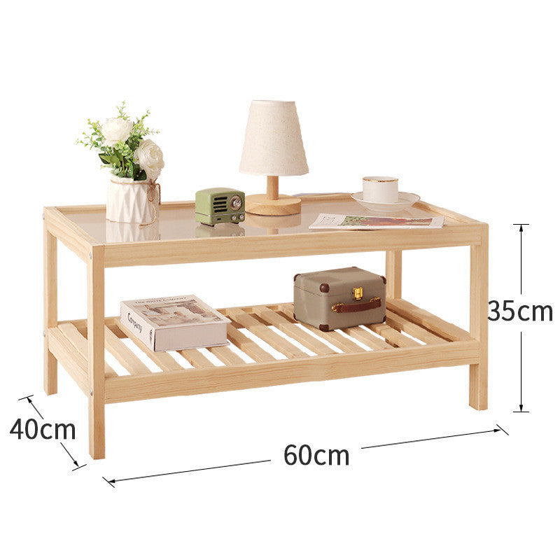 Table Basse Élégante en Bois Massif | Polyvalence et Raffinement pour Salon et Chambre