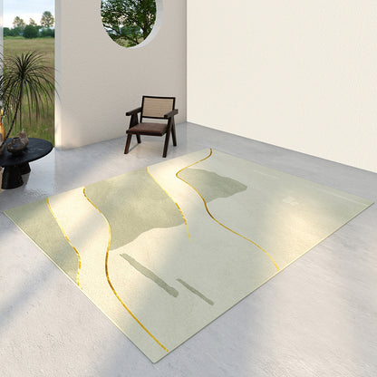 Tapis de Salon Moderne Abstrait │ Design Géométrique et Palette de Couleurs Luxueuses