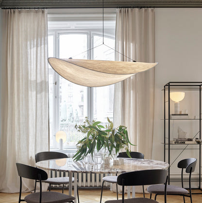 Lustre en Soie Minimaliste │ Éclairage Moderne pour Salon et Chambre