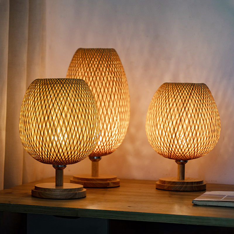 Lampe de Table en Bambou │ Éclairez Votre Espace avec l'Authenticité Naturel