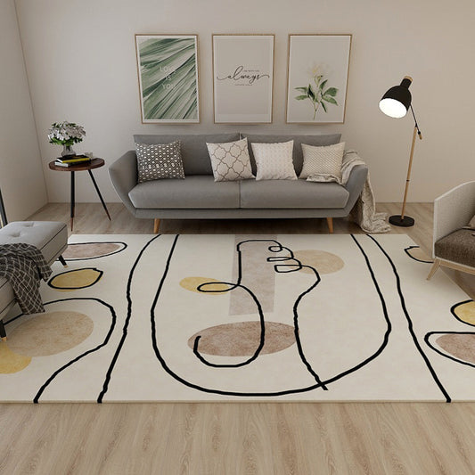 Tapis de Salon Moderne Minimaliste │ Design Contemporain avec Procédé d'Encryptage