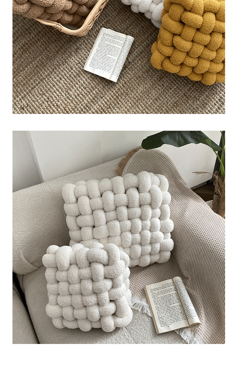 Coussin Scandinave en Peluche | Confort Douillet et Style Moderne