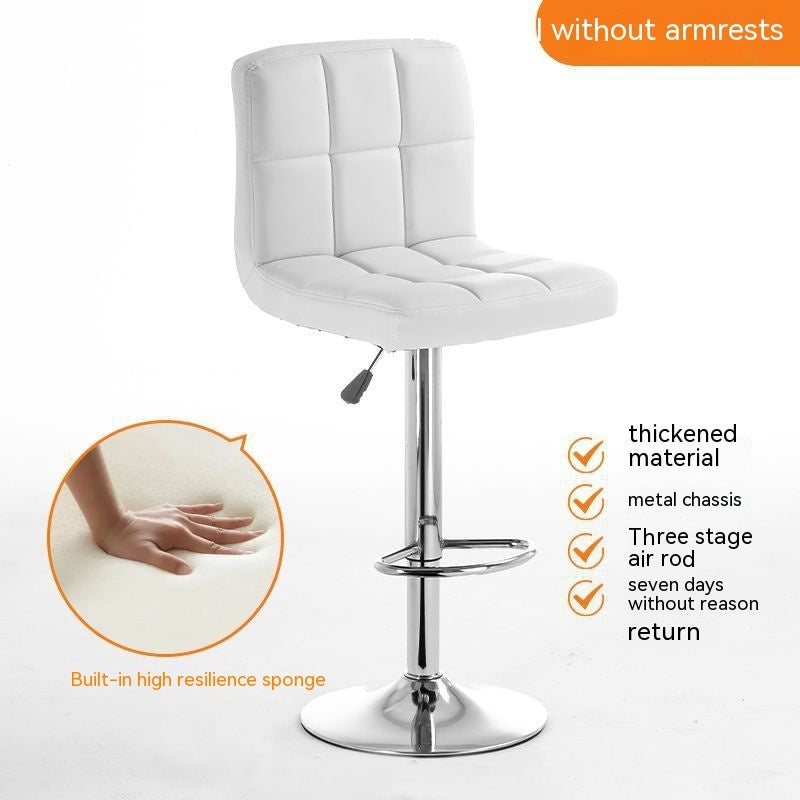 Chaise Moderne Blanche │ Hauteur Ajustable et Pivotante │ Parfaite pour la Cuisine