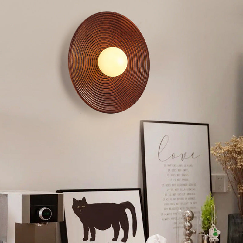 Lampe Murale en Bois Massif│ Éclairage Chaud │ pour une Ambiance Rétro dans la Chambre