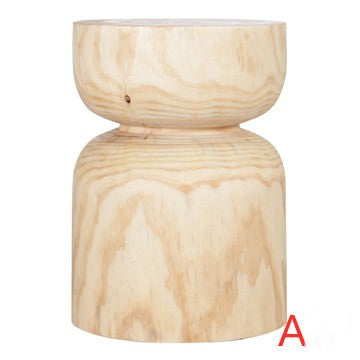 Tabouret Rond en Pin Style Nordique | Naturel et Authentique