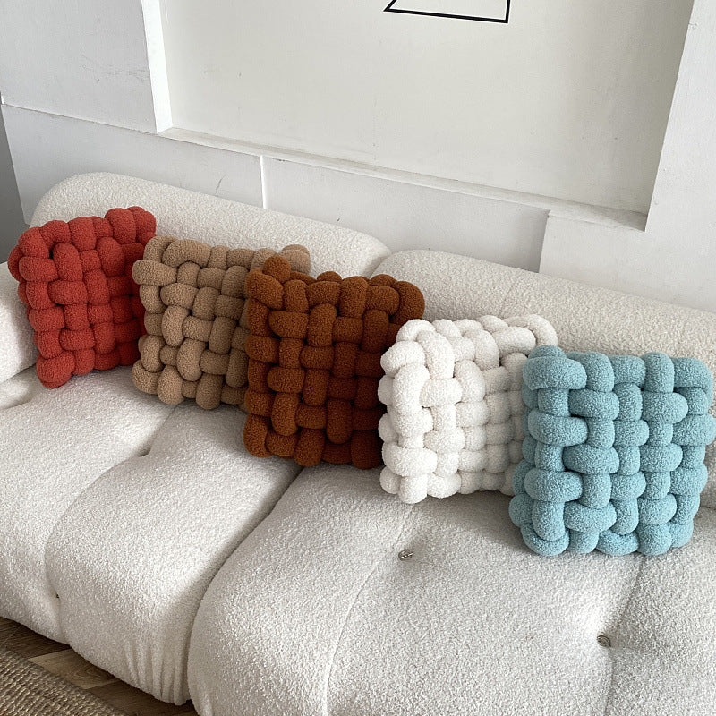 Coussin Scandinave en Peluche | Confort Douillet et Style Moderne