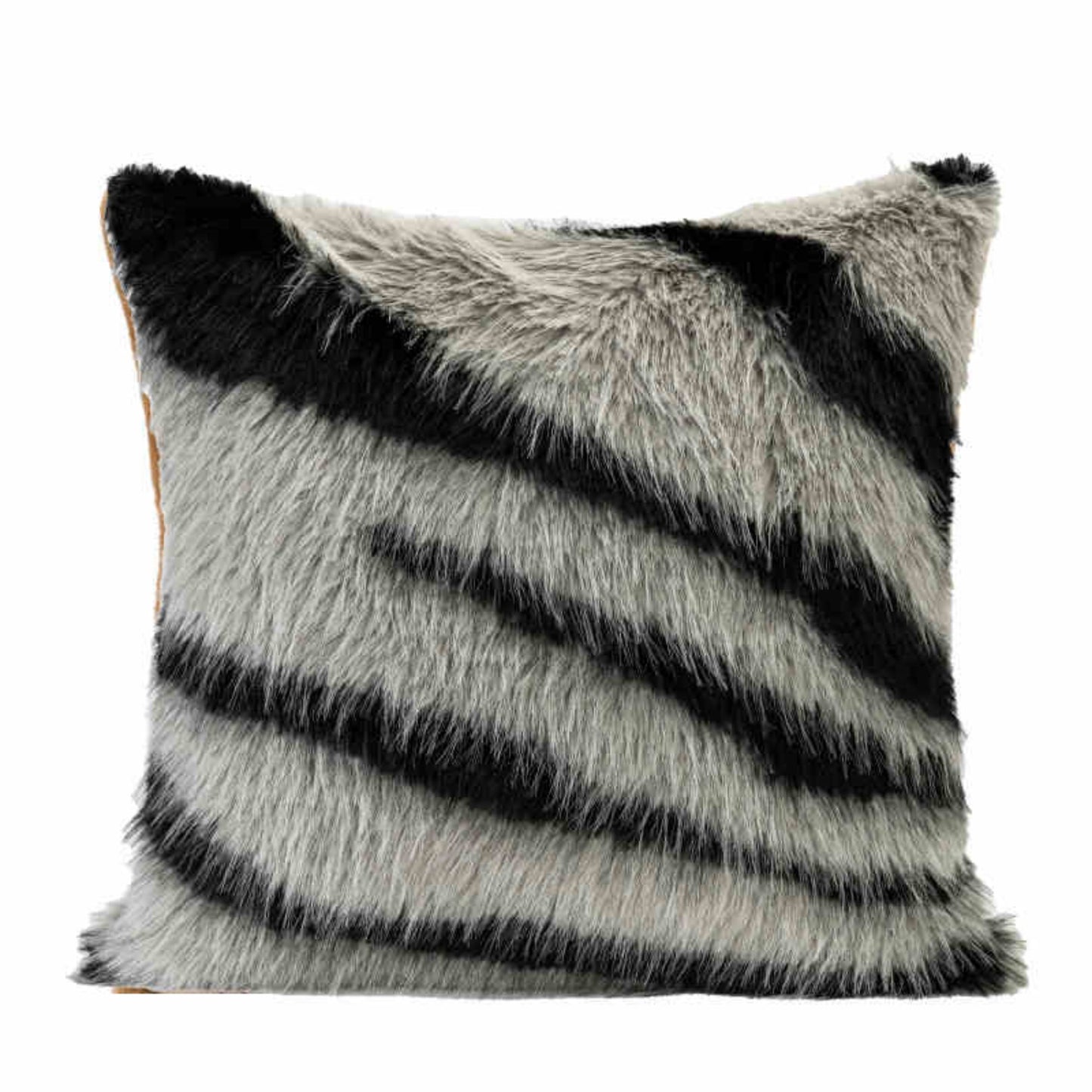 Coussin Carré à Motif Zebra Noir et Blanc │ Chic et Confortable pour Votre Salon