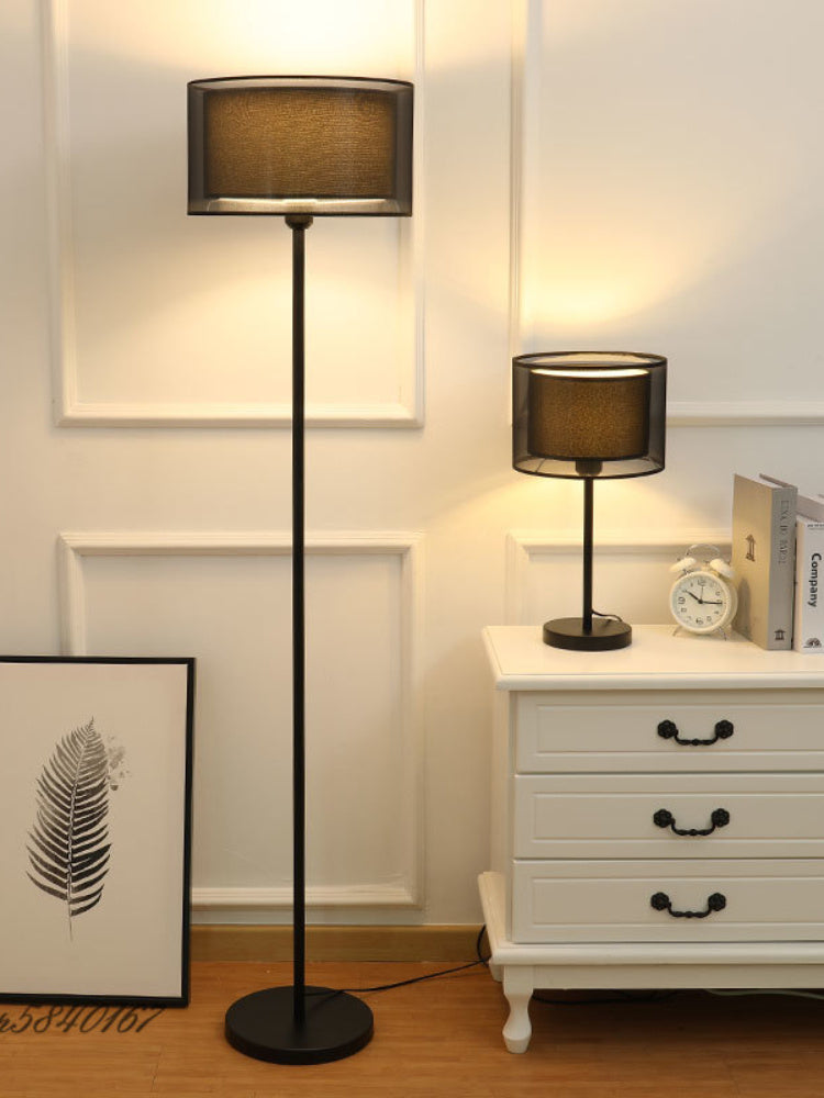 Lampe Moderne en Fer │ Abat-jour Tissé à la Main │ Ambiance Douce pour Salon et Chambre