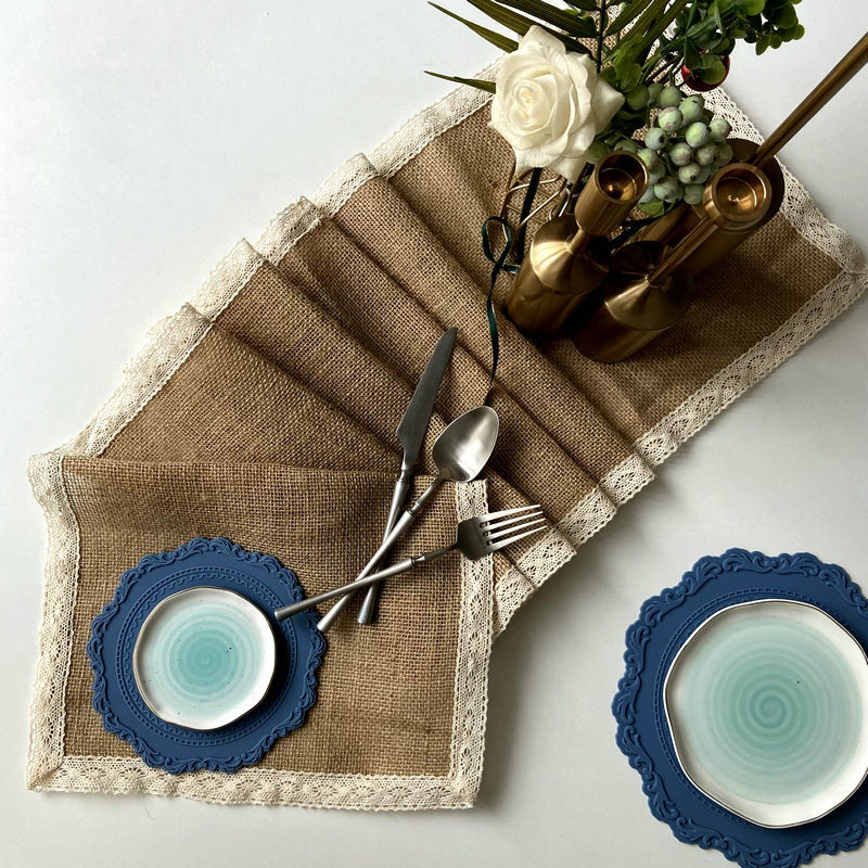 Ensemble de Sous-Verres Tissés Style Ins Nordique │ Accessoire Élégant pour la Table du Salon