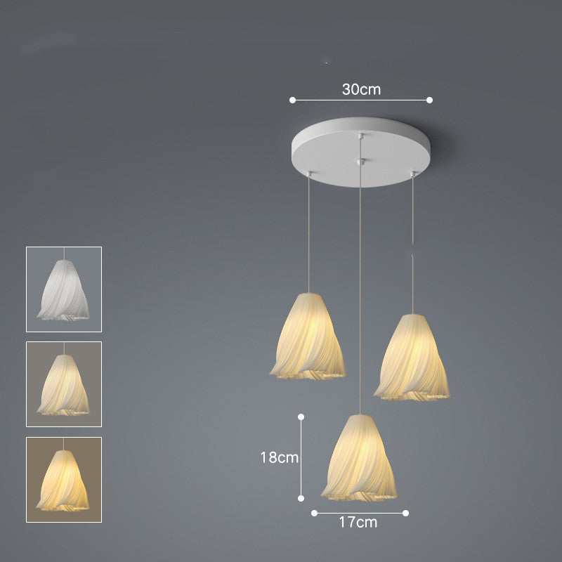 Lustre Nordique en Fer │ Éclairage Élégant avec Lumière LED Tricolore