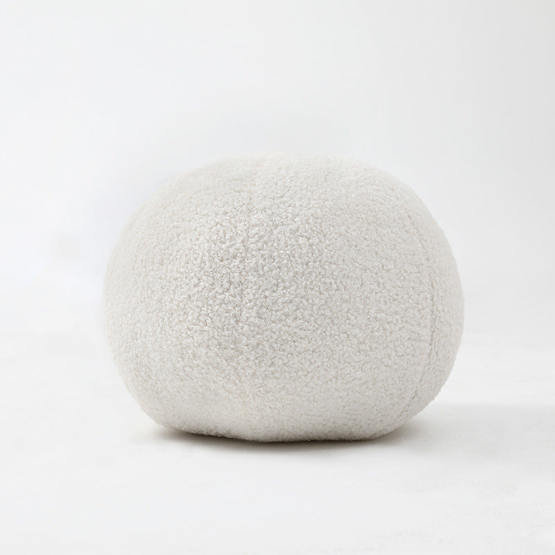 Coussin Rond en Peluche pour un Confort Scandinave │ Élégance et Douceur