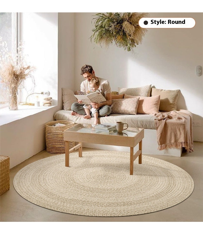 Tapis en Laine Naturelle avec Rayures │ Artisanat de Luxe et Fait Main