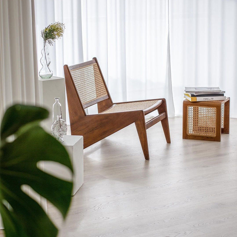 Table Basse Carrée en Bois Massif │ Charme Rustique pour Tout Espace