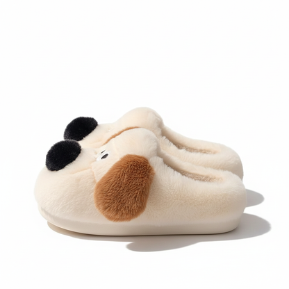 Pantoufle Nino Velours | le chien cosy des hivers sereins