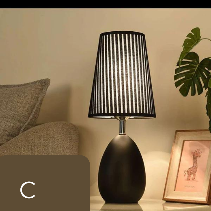 Lampe de Chevet à Variation de Lumière │ Design Élégant en Lin │ pour Chambre à Coucher