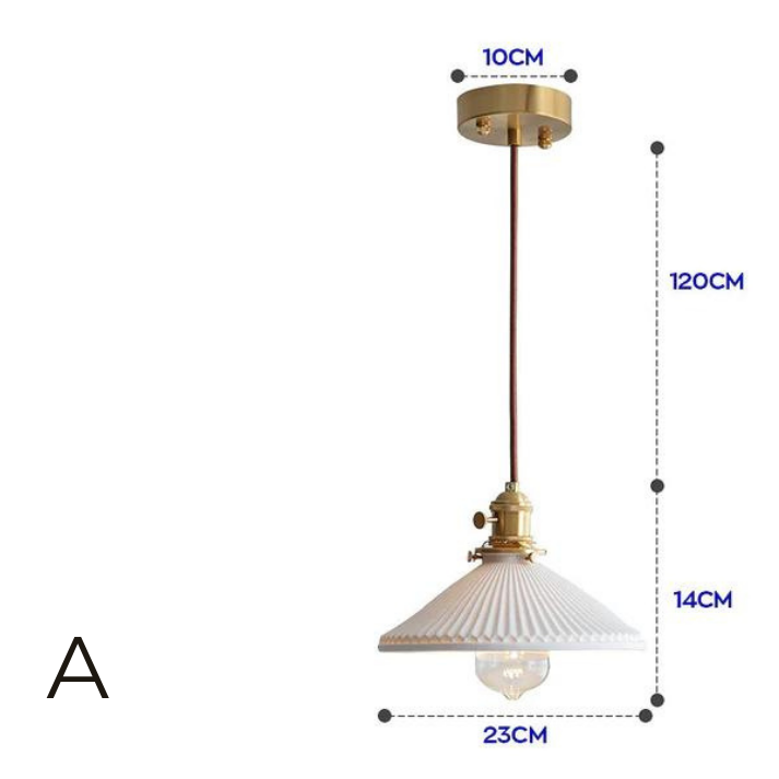 Lustre en Porcelaine et Laiton │ Élégance et Luminosité pour Votre Intérieur