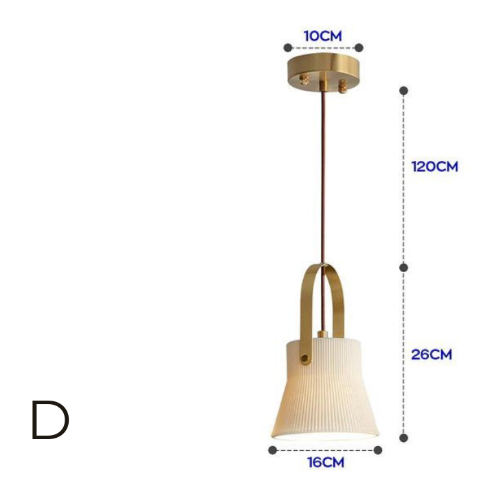 Lustre en Porcelaine et Laiton │ Élégance et Luminosité pour Votre Intérieur