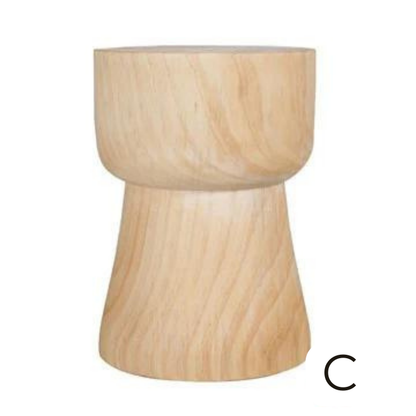 Tabouret Rond en Pin Style Nordique | Naturel et Authentique