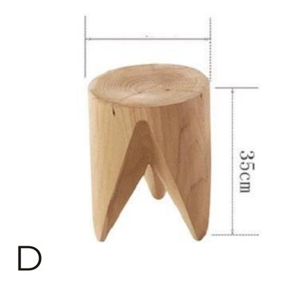 Tabouret Rond en Pin Style Nordique | Naturel et Authentique