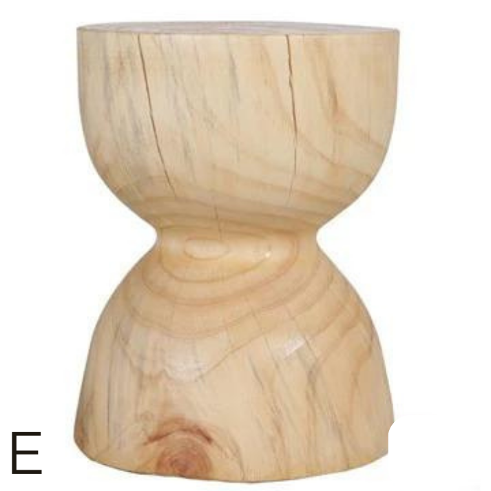 Tabouret Rond en Pin Style Nordique | Naturel et Authentique