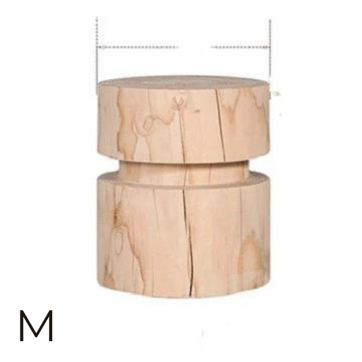 Tabouret Rond en Pin Style Nordique | Naturel et Authentique