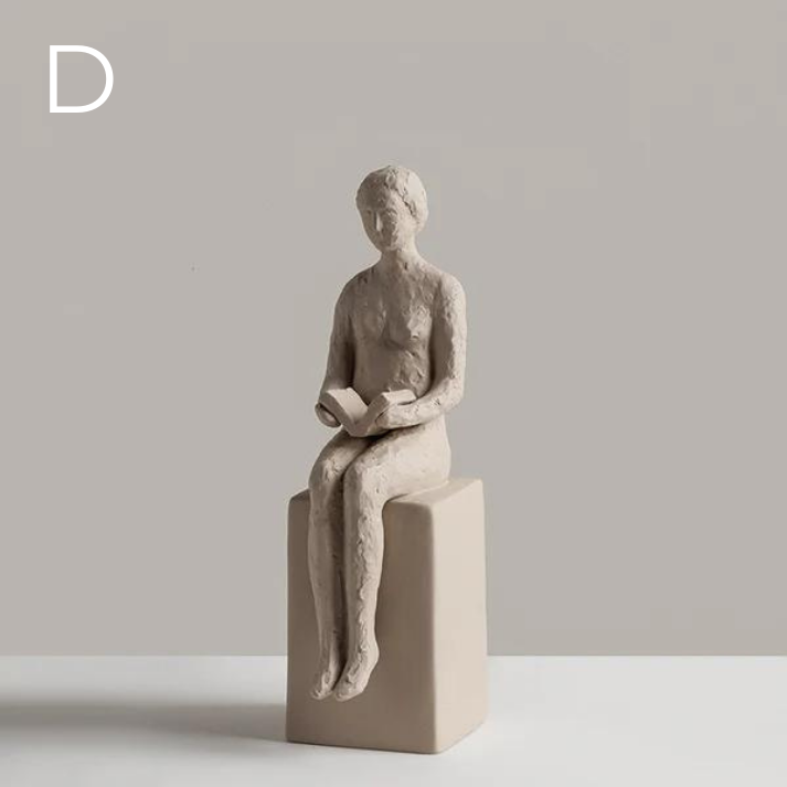 Statue de Bureau Nordique en Céramique | Ambiance Inspirante