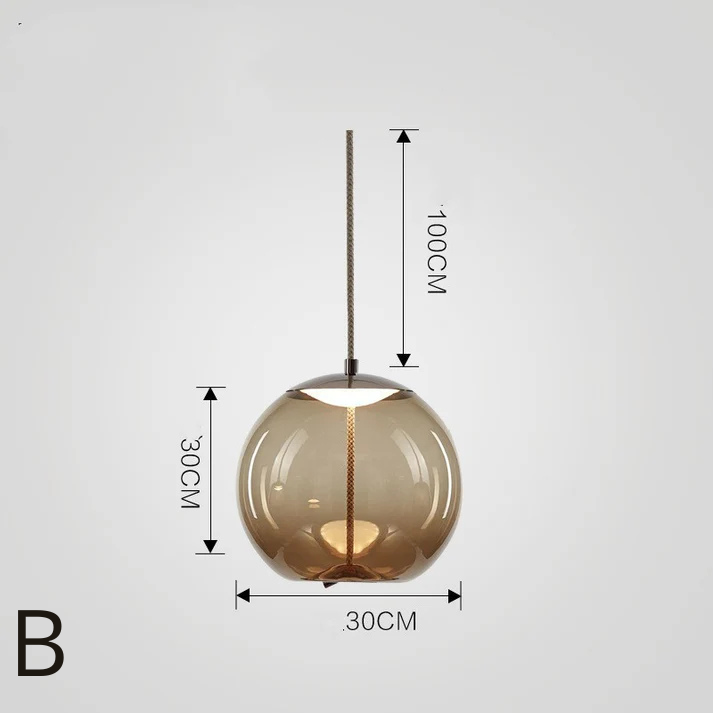 Lustre en Verre de Style Nordique │ Élégance et Fonctionnalité pour Votre Espace