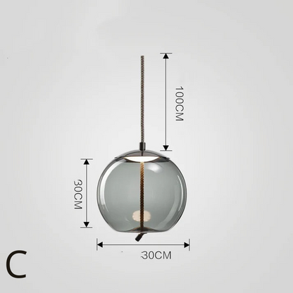 Lustre en Verre de Style Nordique │ Élégance et Fonctionnalité pour Votre Espace