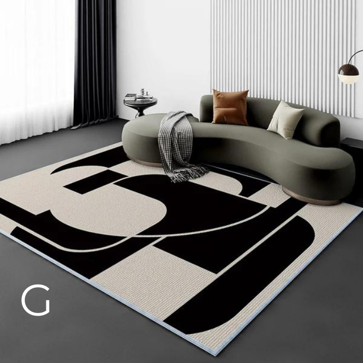 Tapis de Salon en Velours de Cristal │ Élégance et Confort avec Design Français