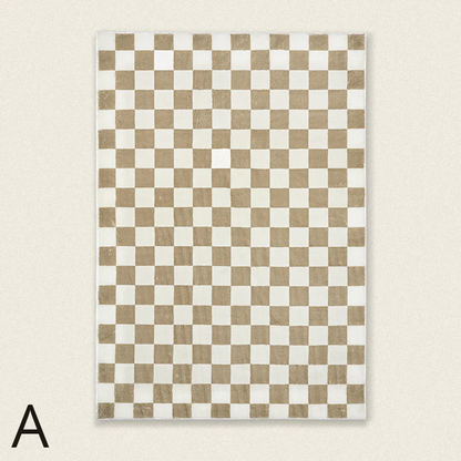Tapis Retro classique Checkerboard Vertigo │ Style Moderne Minimaliste pour Salon et Chambre