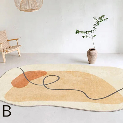 Tapis en Forme Irrégulière │ Élégance Contemporaine pour Votre Espace de Vie