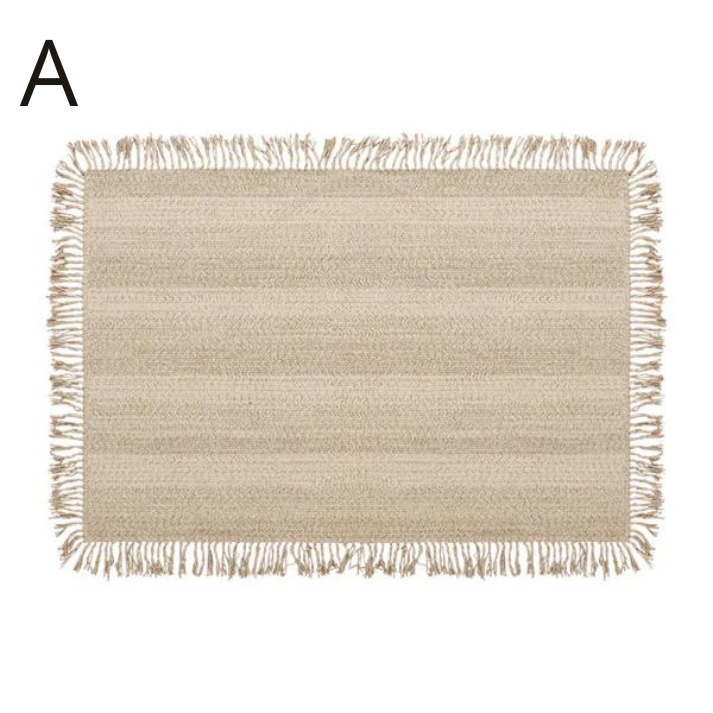 Tapis en Laine Naturelle avec Rayures │ Artisanat de Luxe et Fait Main