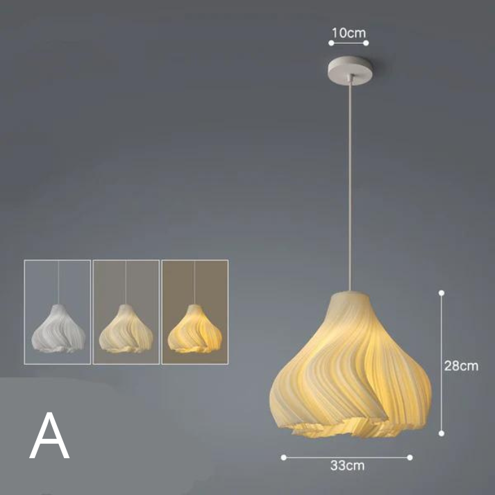 Lustre Nordique en Fer │ Éclairage Élégant avec Lumière LED Tricolore