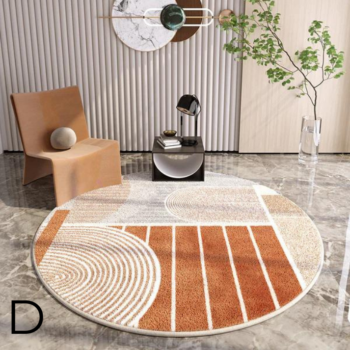 Tapis de Salon Rond Éclatant │ Modernité et Confort pour Votre Espace de Vie