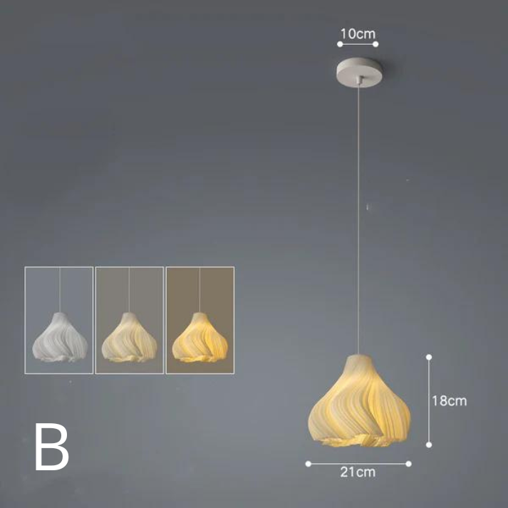 Lustre Nordique en Fer │ Éclairage Élégant avec Lumière LED Tricolore