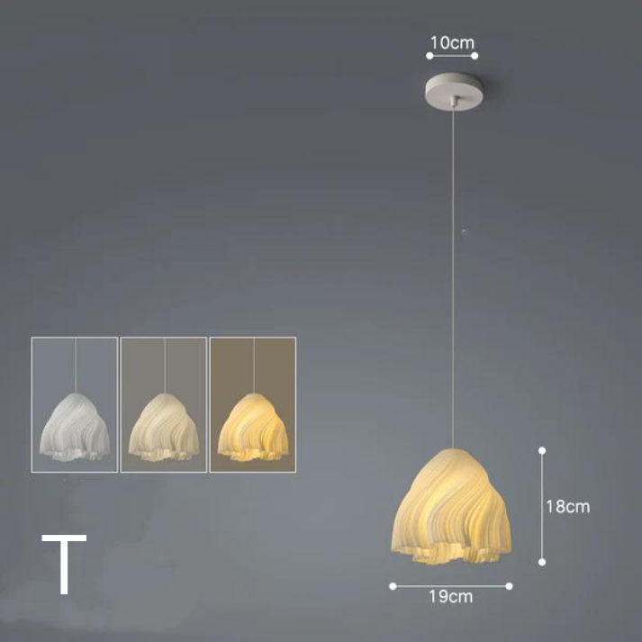 Lustre Nordique en Fer │ Éclairage Élégant avec Lumière LED Tricolore